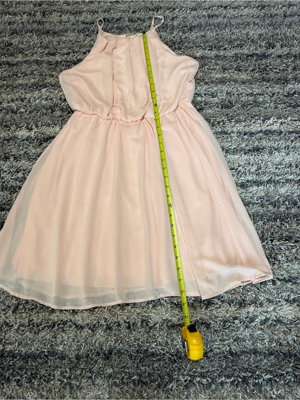 miami Soft Pink Chiffon Mini Dress - Picture 5 of 9